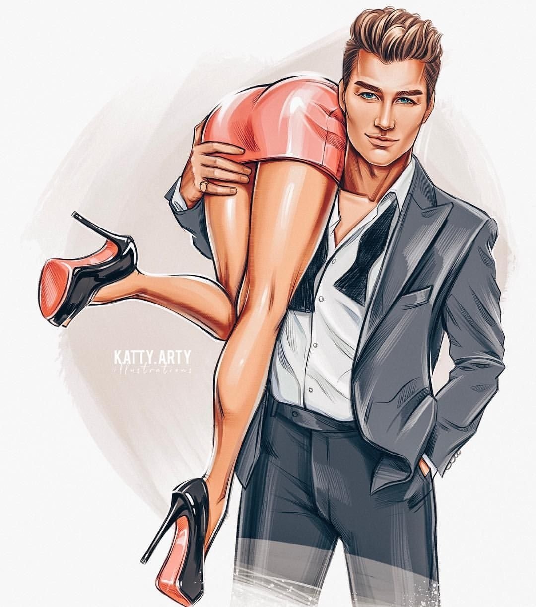 Мужской силуэт в смокинге