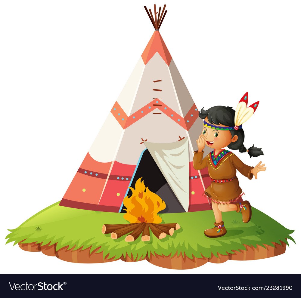 Индейский вигвам вектор