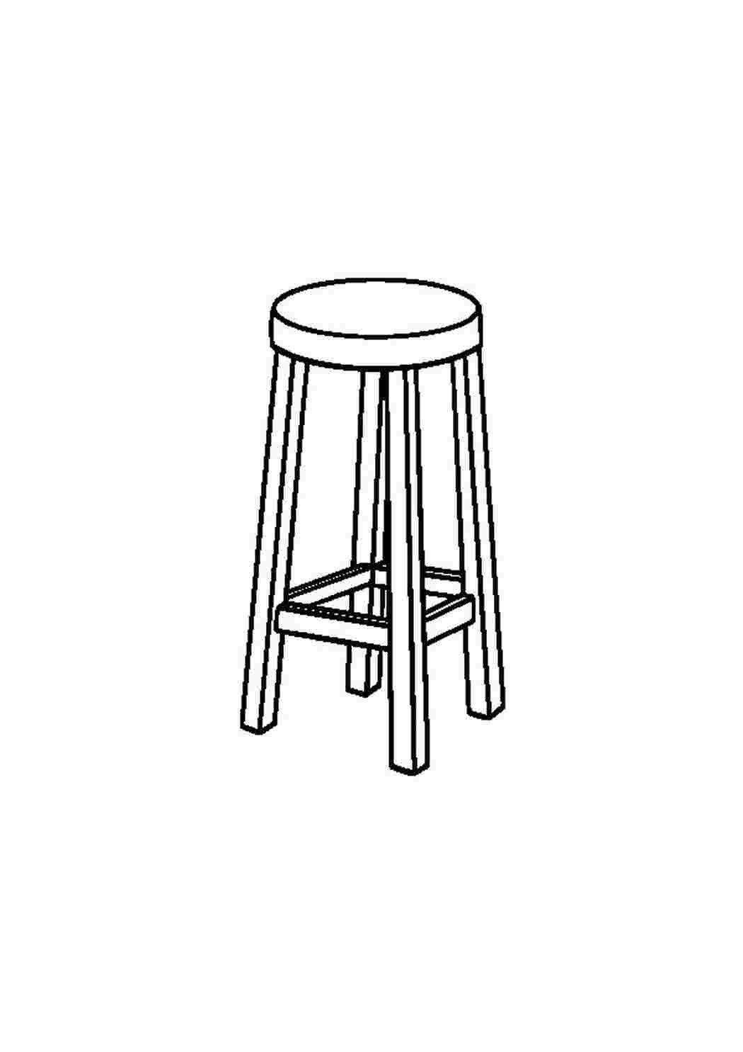 Табурет Ирис натуральное дерево