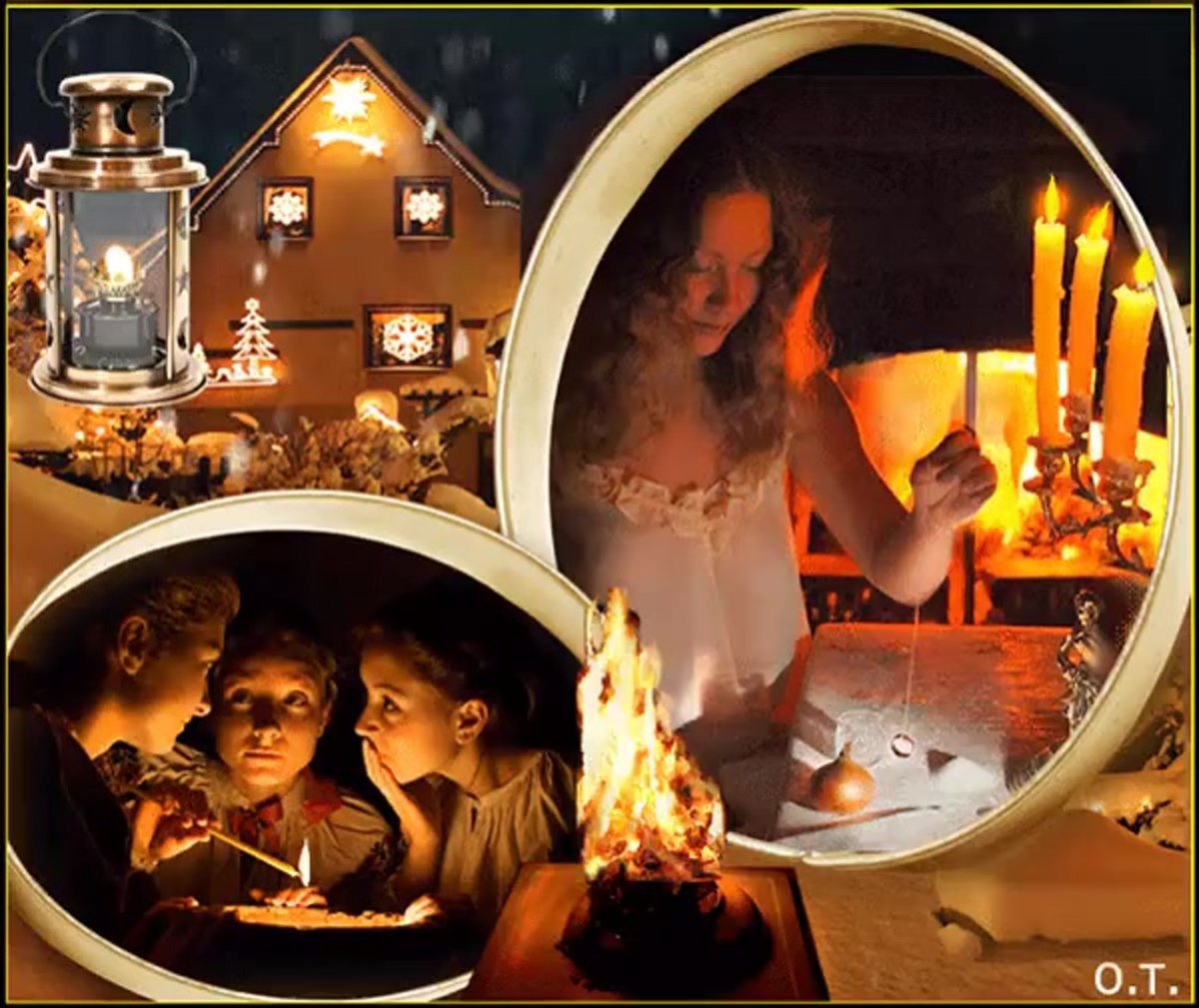 Открытки Святки Рождественские