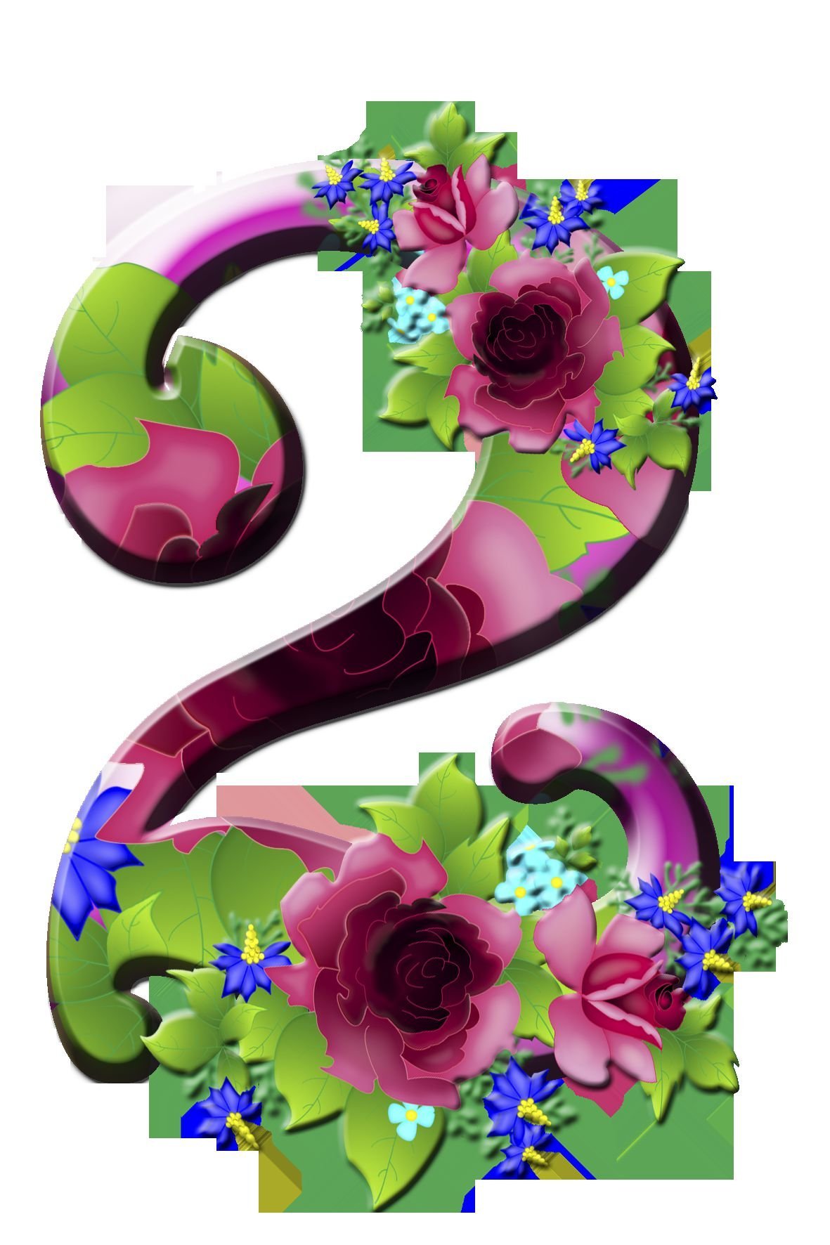 Красивые разноцветные цифры