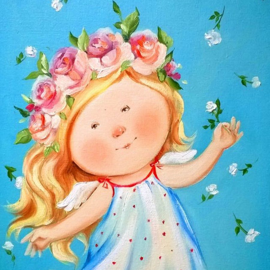 Счастливая девочка иллюстрация