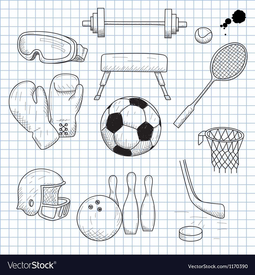 Зарисовки спортивного инвентаря
