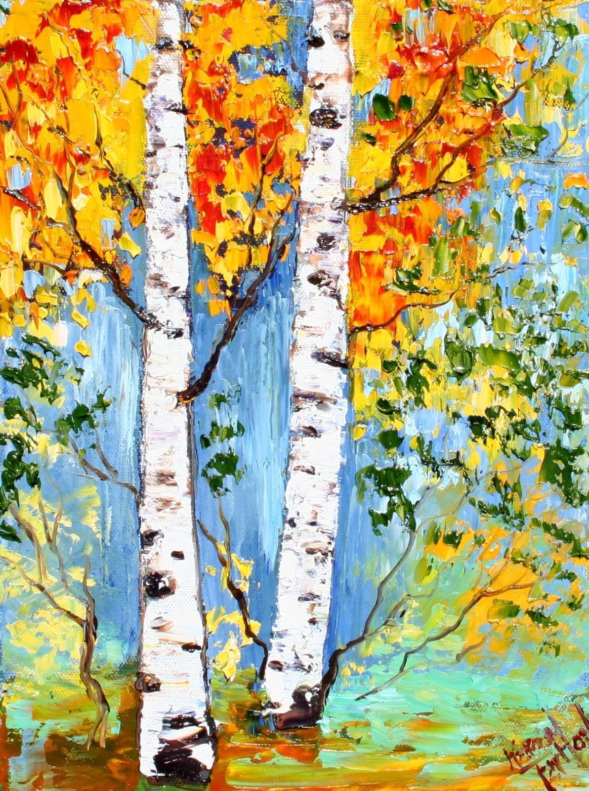 Берёзовая роща Красноуфимск осенью