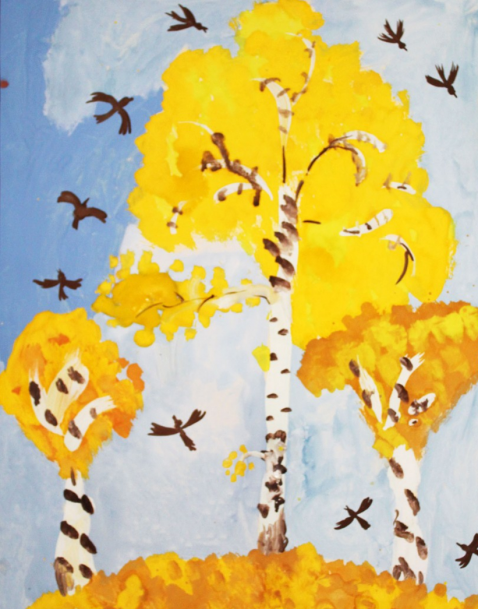 Лиственные деревья береза