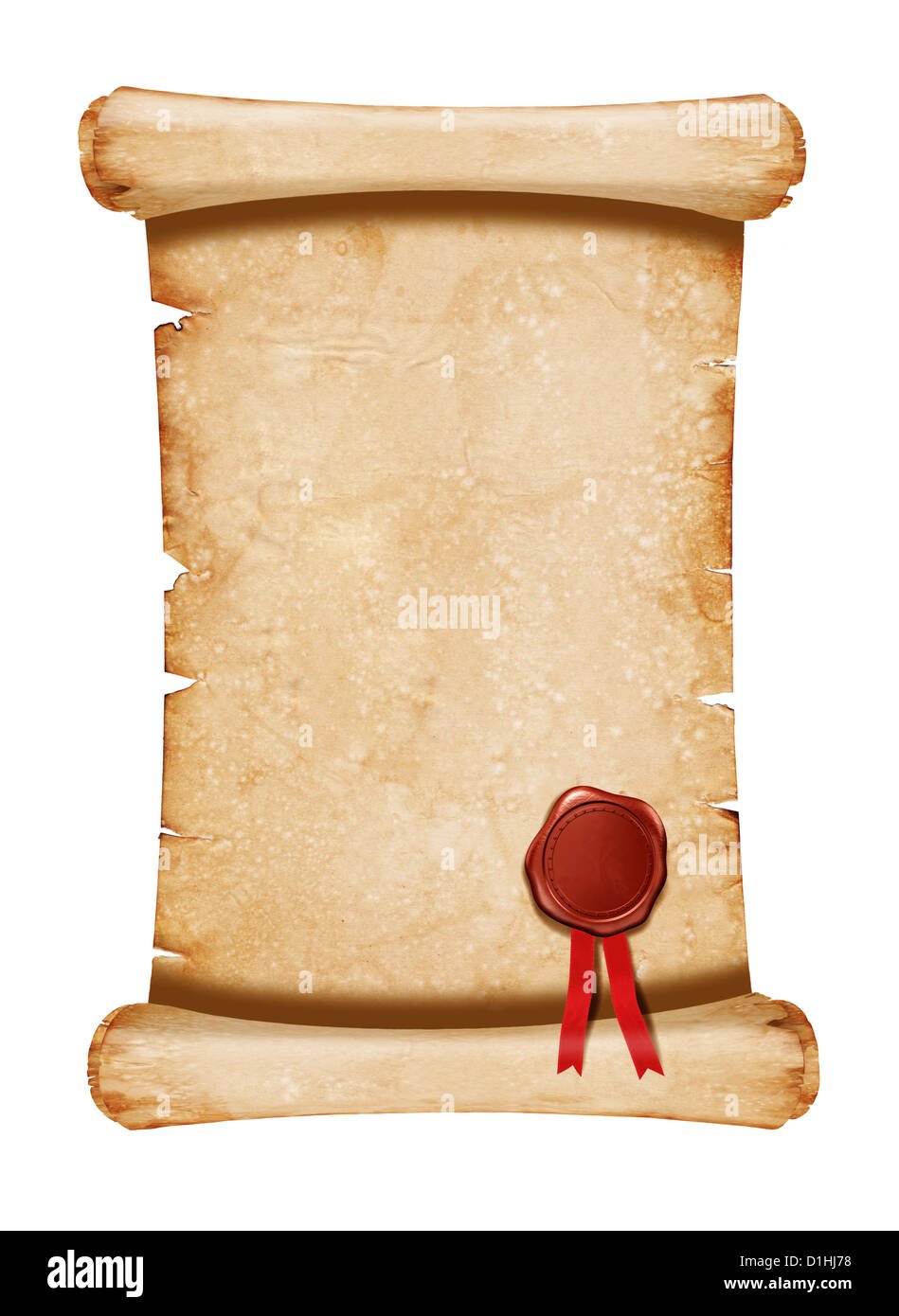 Старинный свиток с печатью