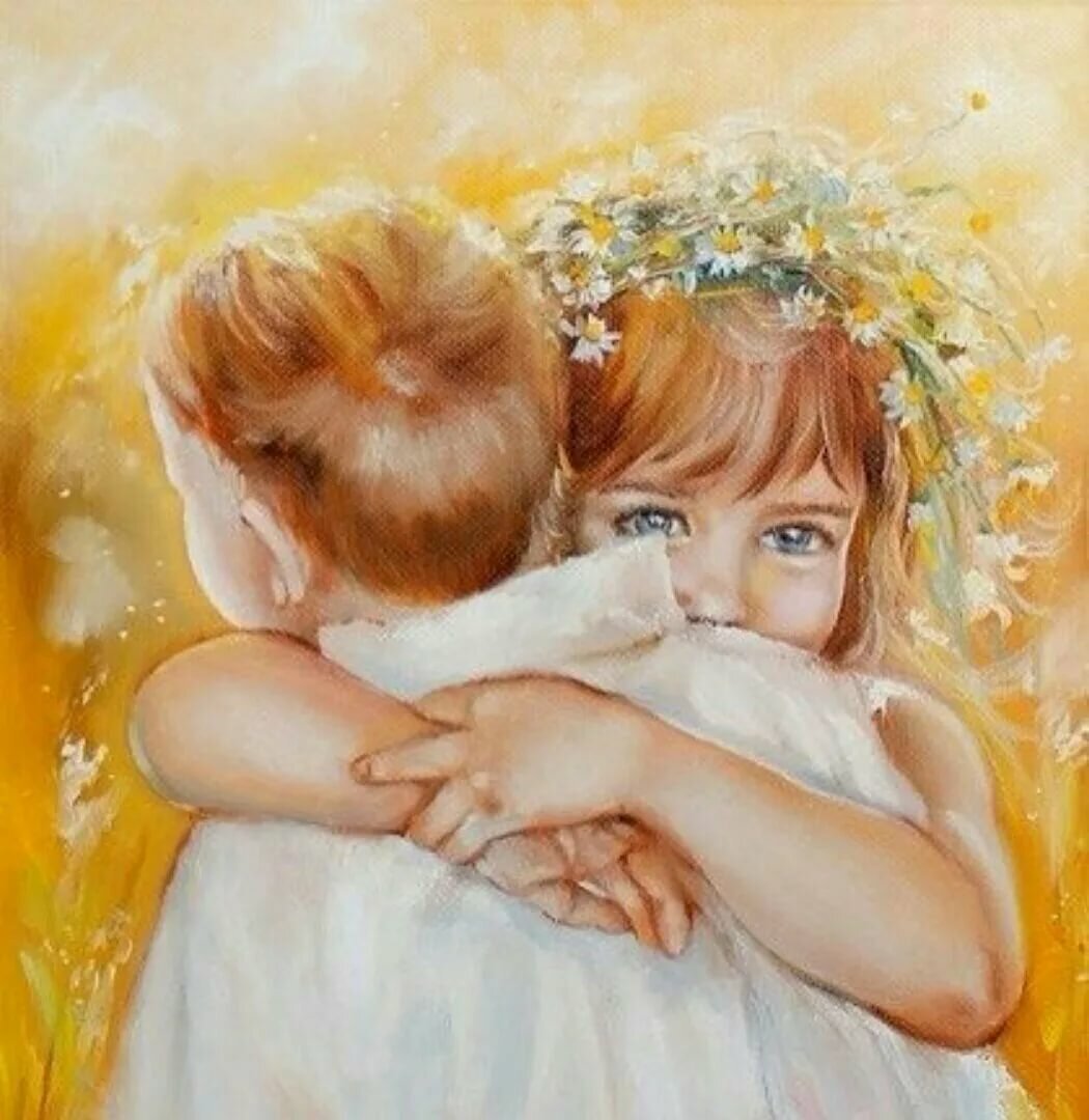 Объятия тепла и семьи арт