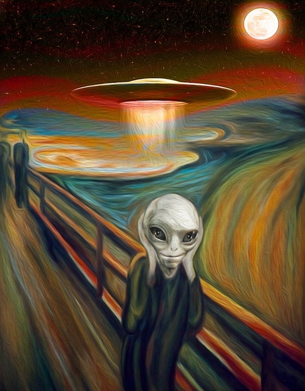 Инопланетянин черно белый