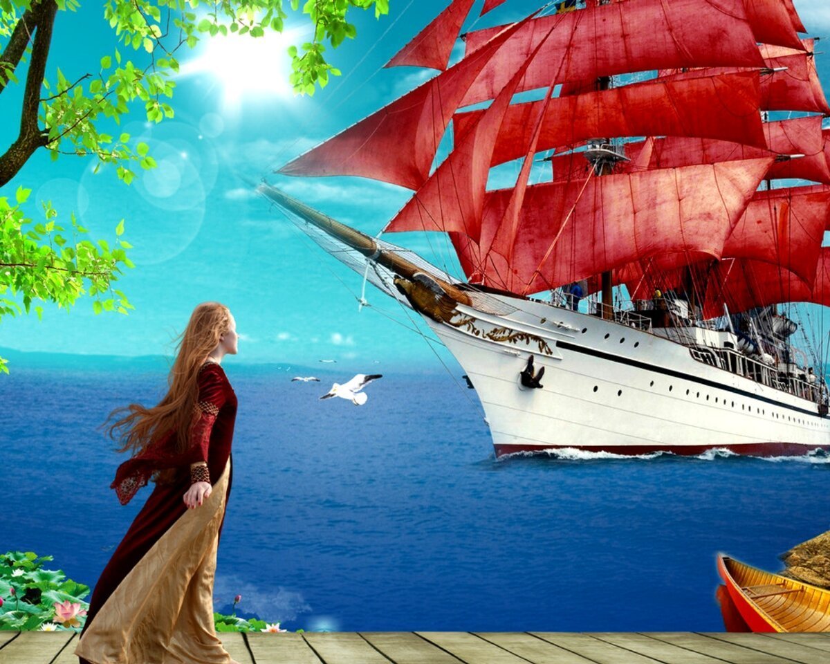 Корабль с алыми парусами и Ассоль