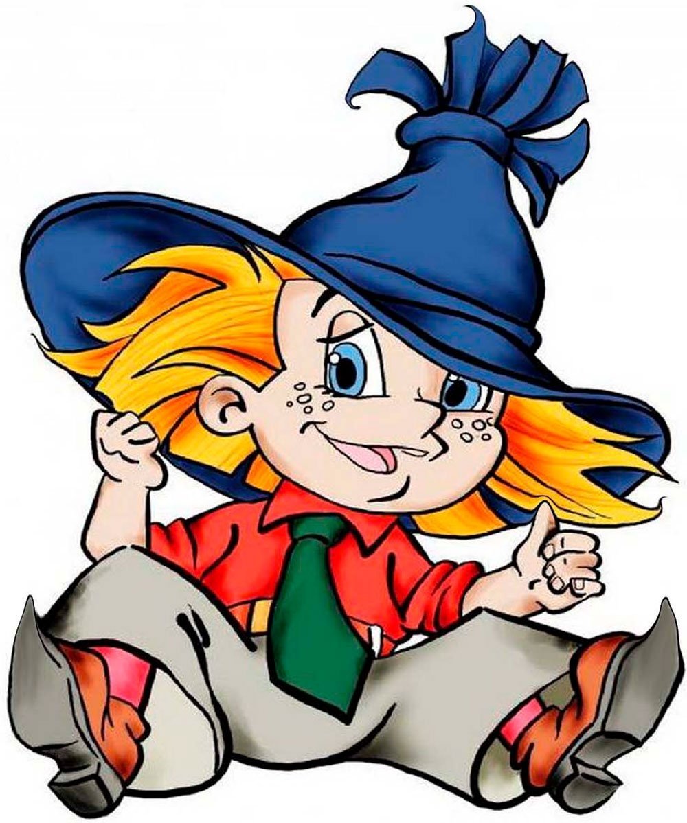 Незнайка рисунок карандашом для детей