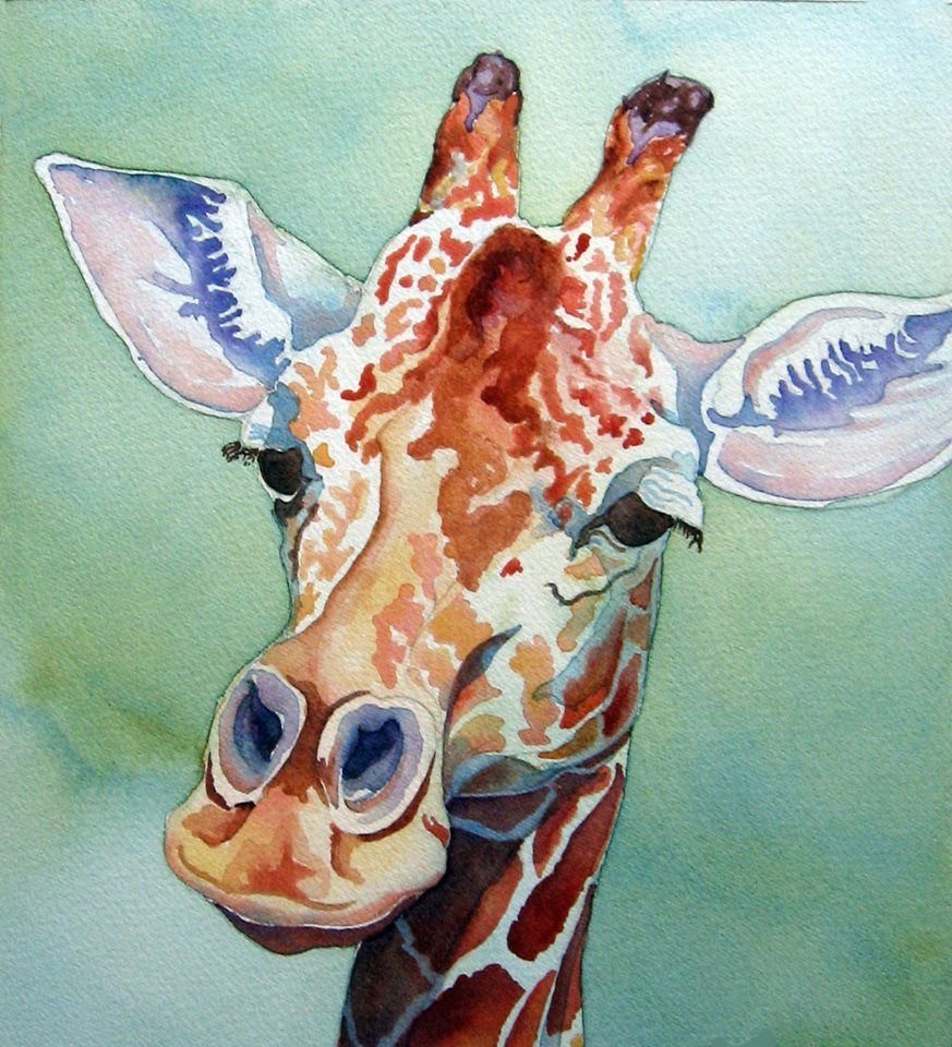 Жираф маслом на холсте