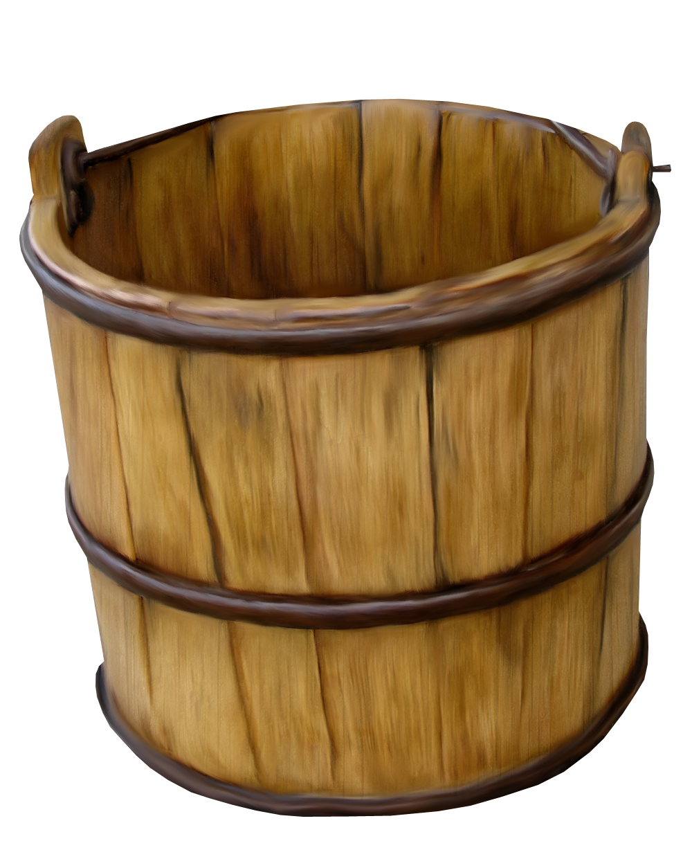 Мультяшное деревянное ведро