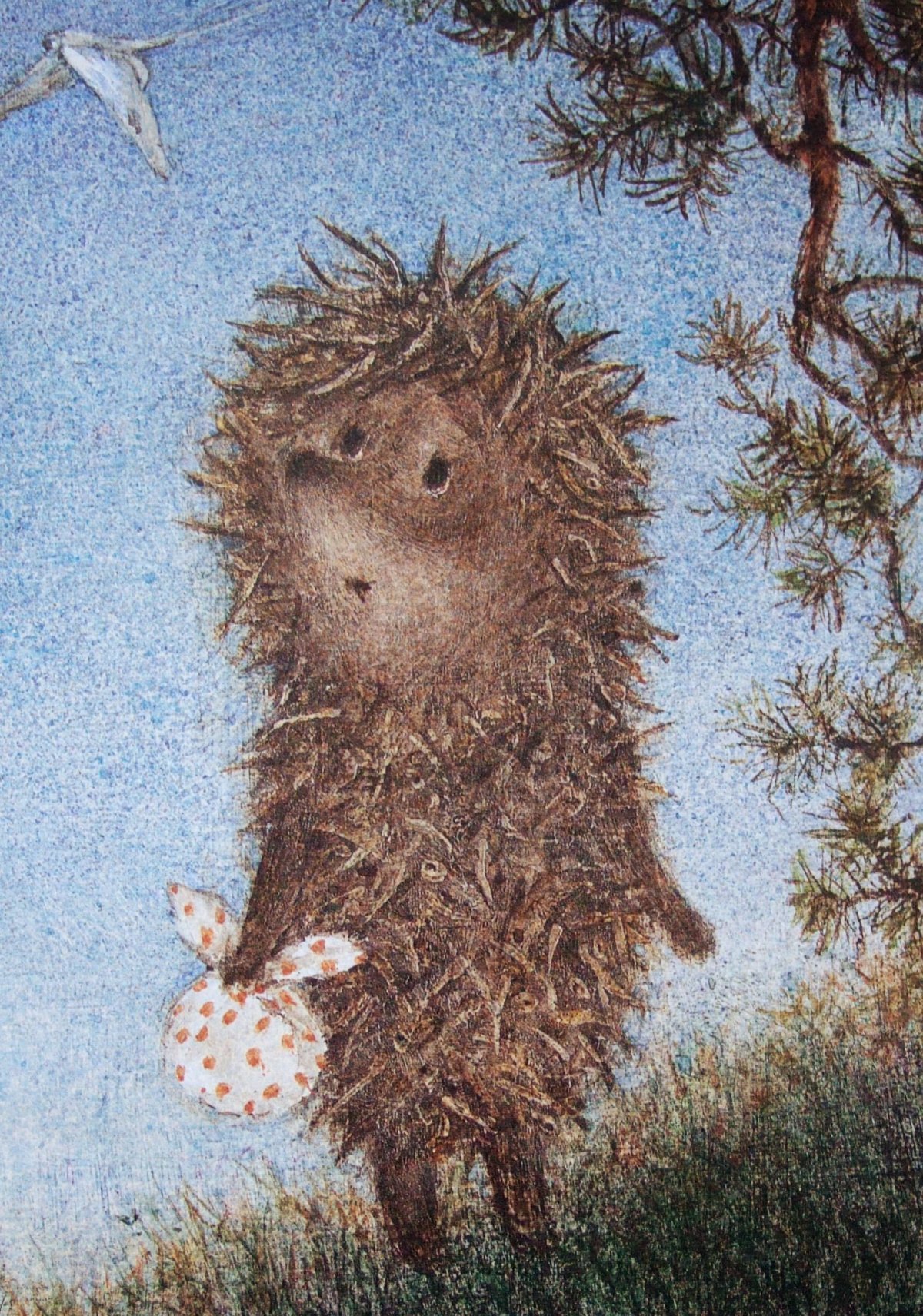 Ёжик в тумане с узелком