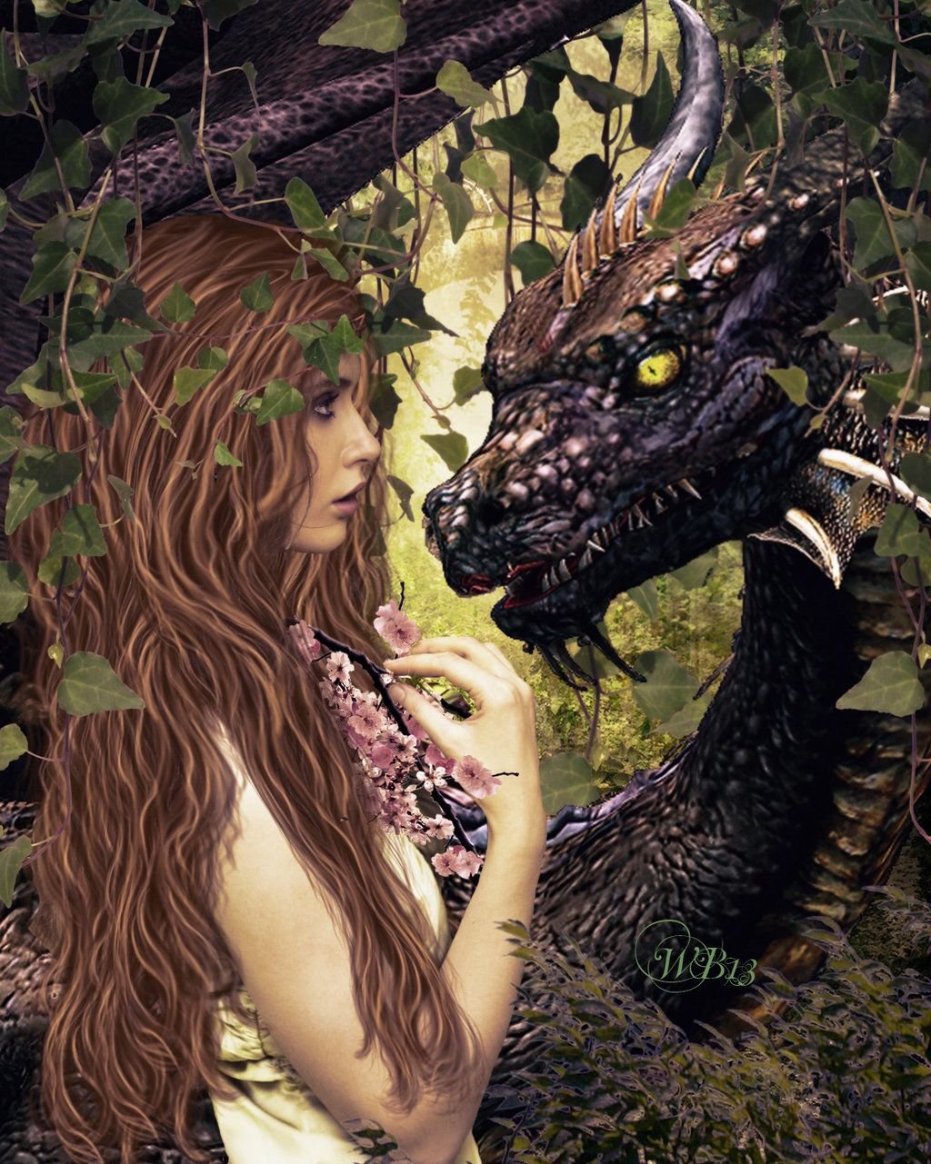 Смешной дракон и принцесса