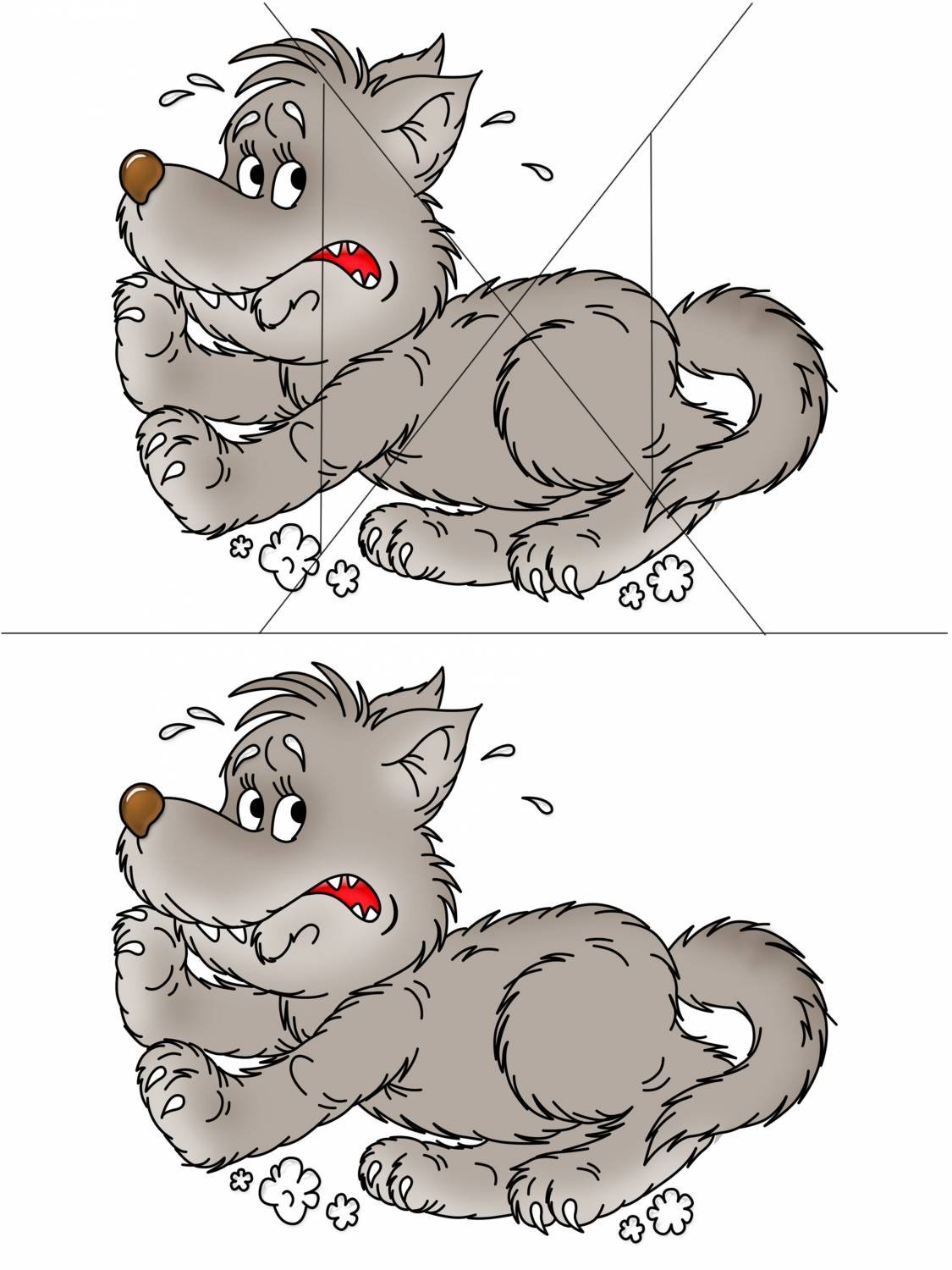 Волк пазл для детей