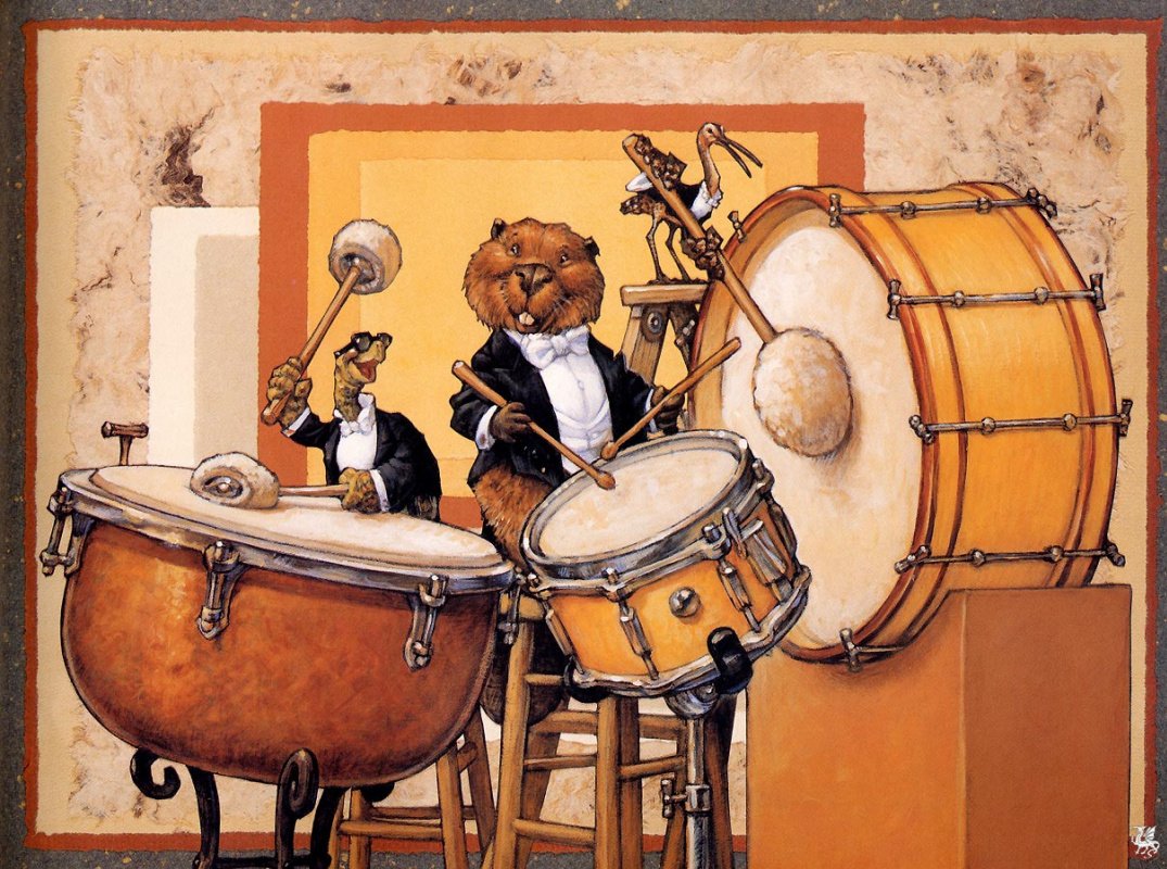 Барабан в живописи