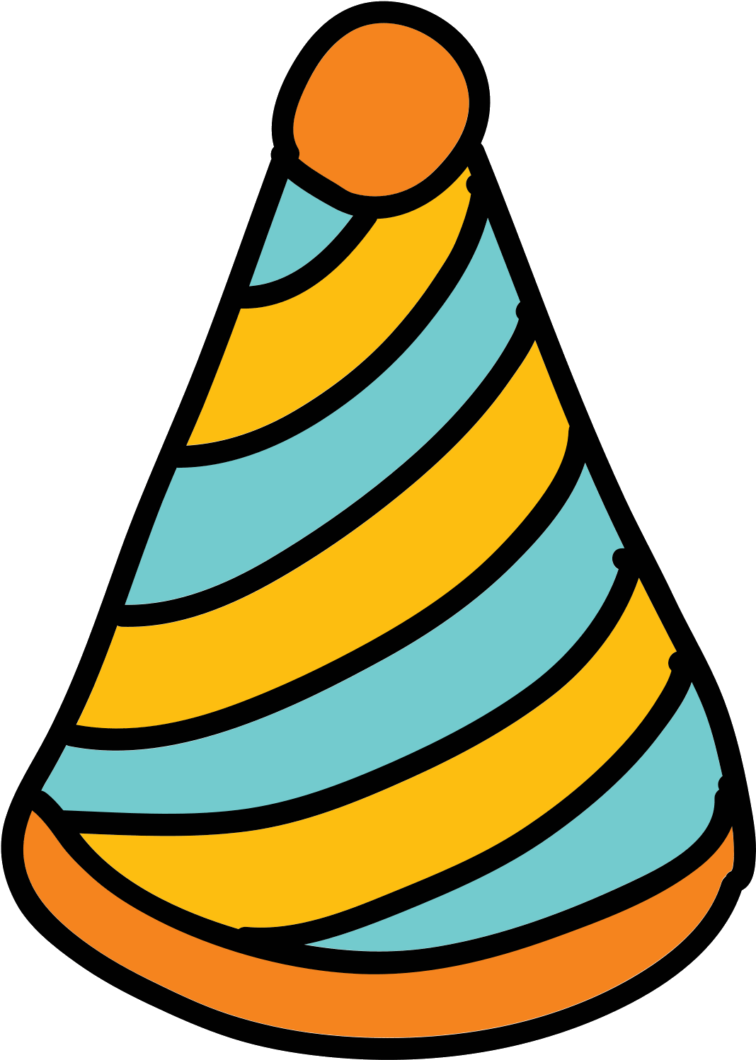 Праздничный колпак на прозрачном фоне