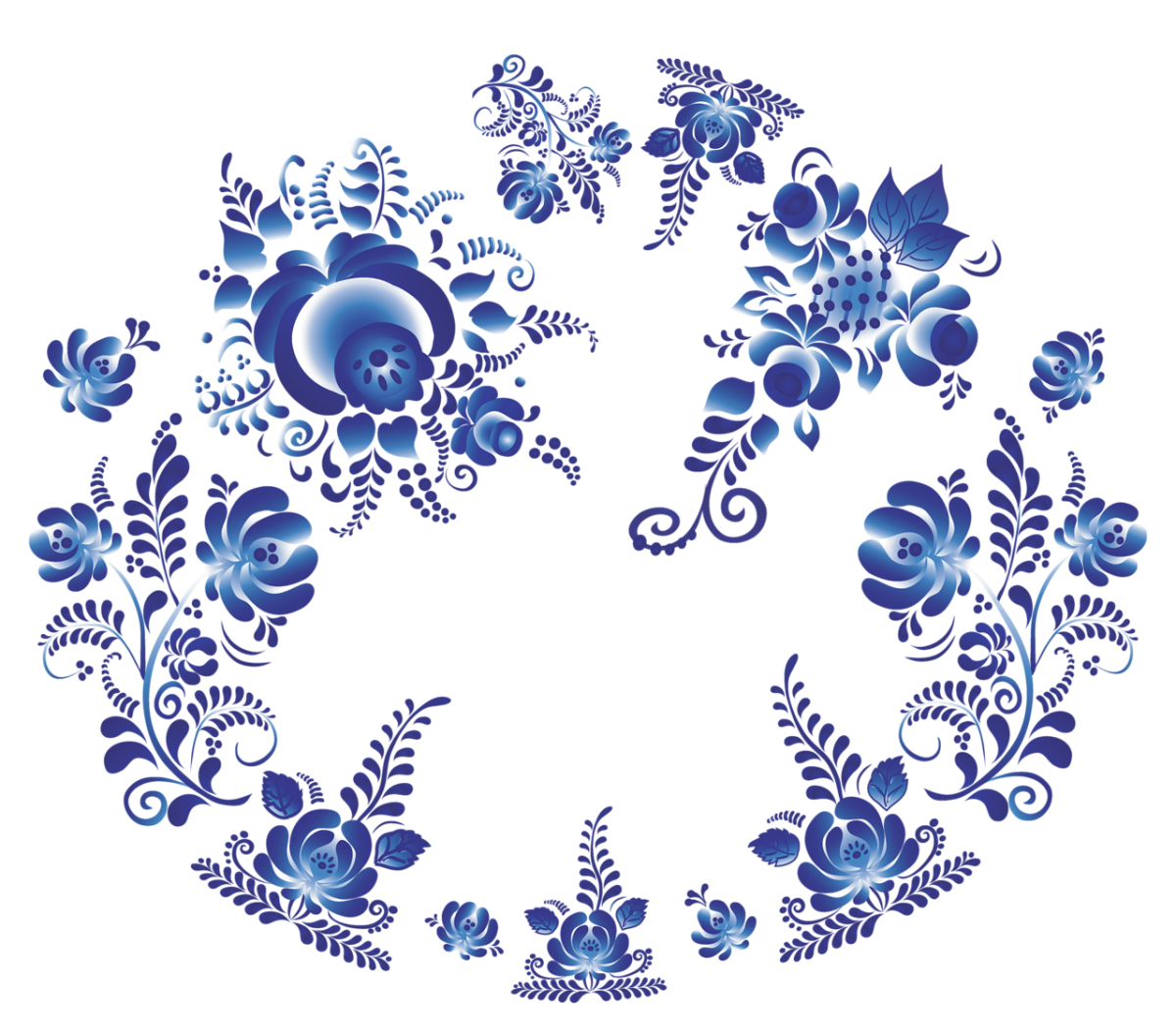 Рамка под Гжель