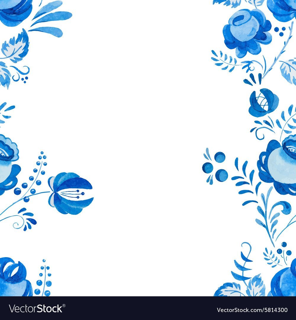 Рамка в стиле Гжель