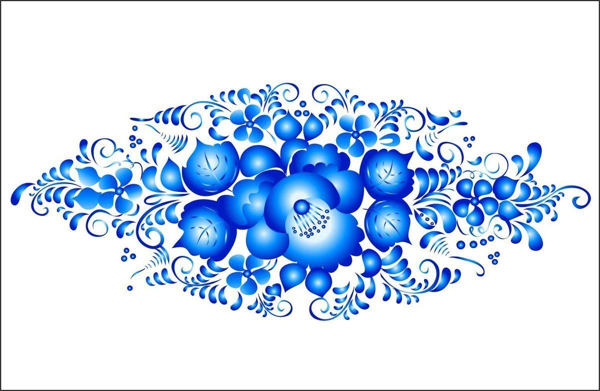 Гжель цветы