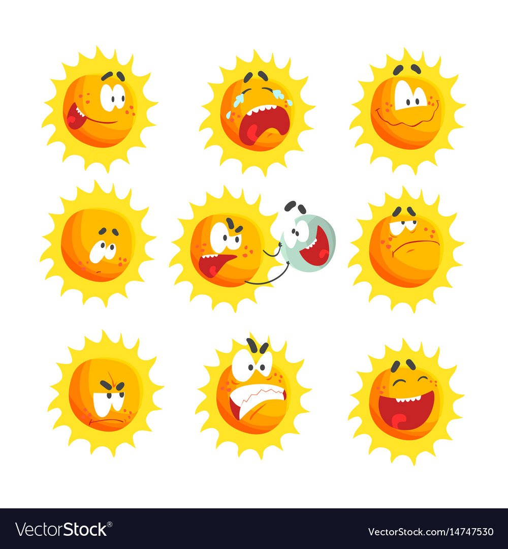 Эмоции в виде солнышка