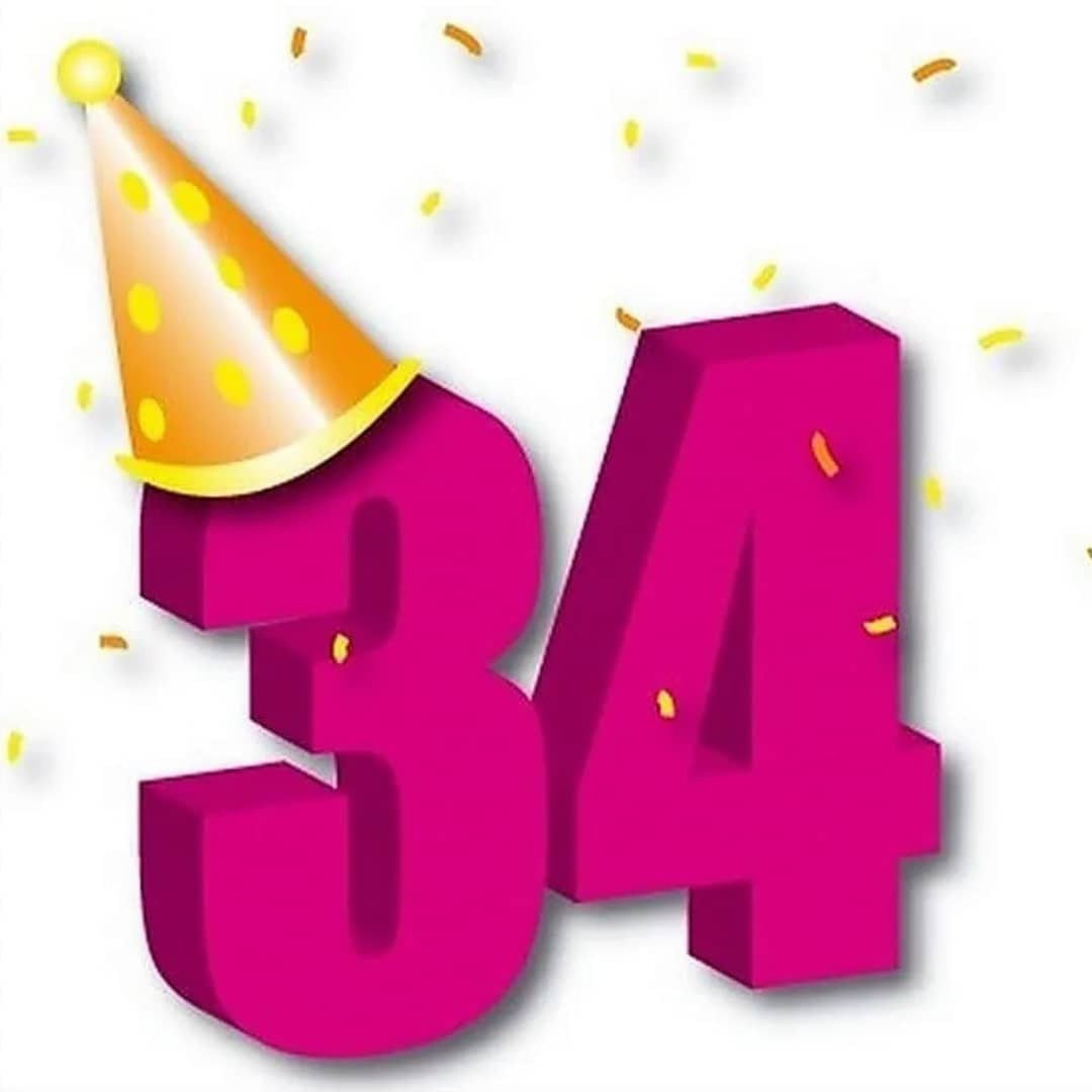 34 Года день рождения