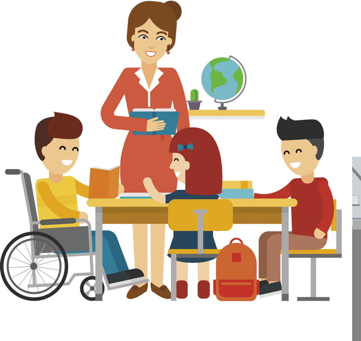 Учитель с ребенком инвалидом