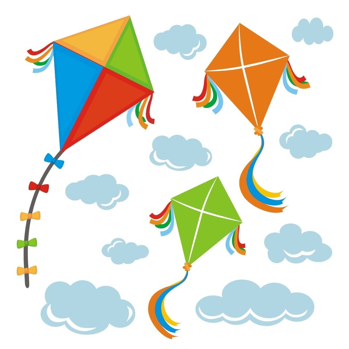 Воздушный змей на прозрачном фоне