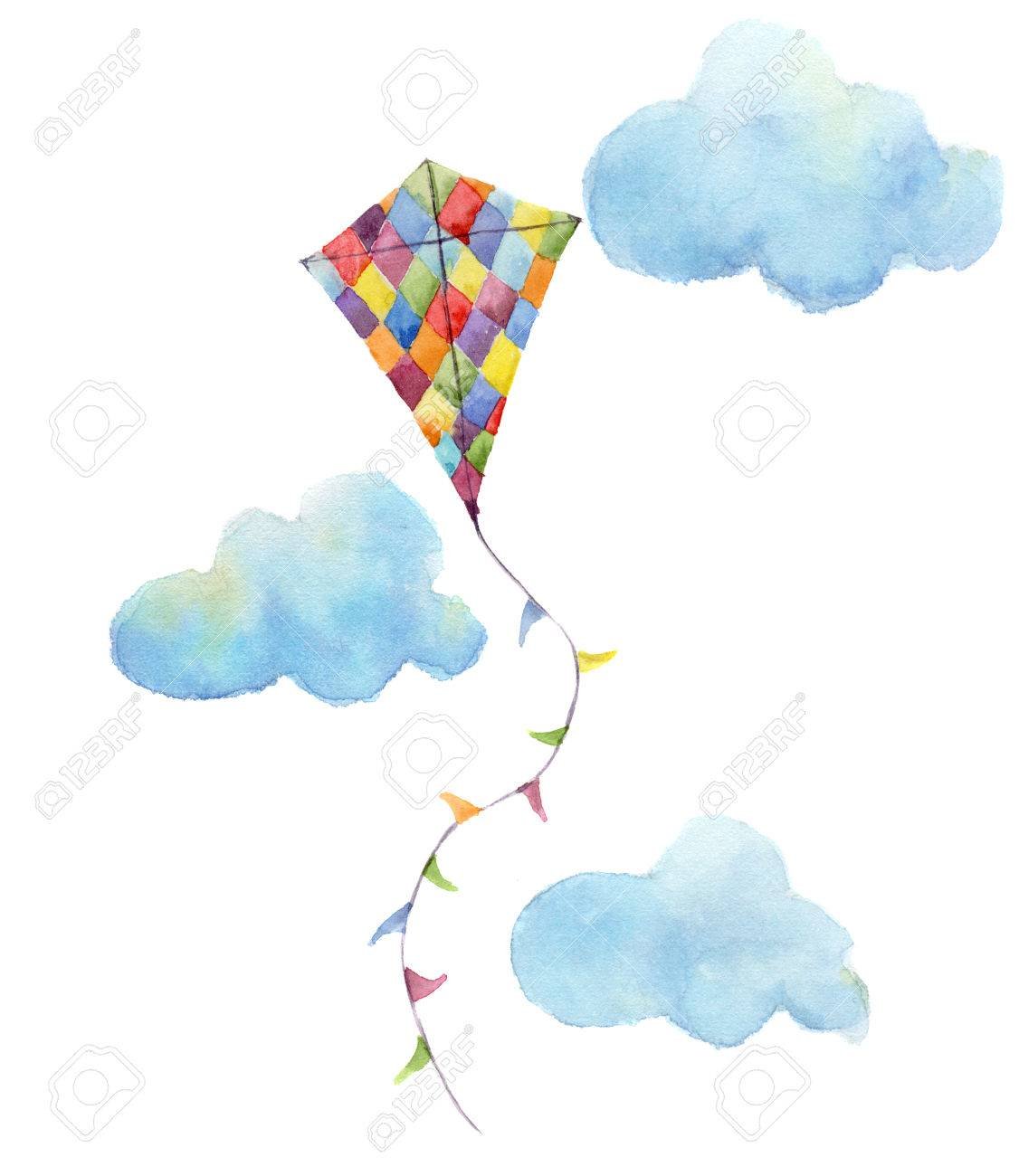 Воздушный змей с флажками