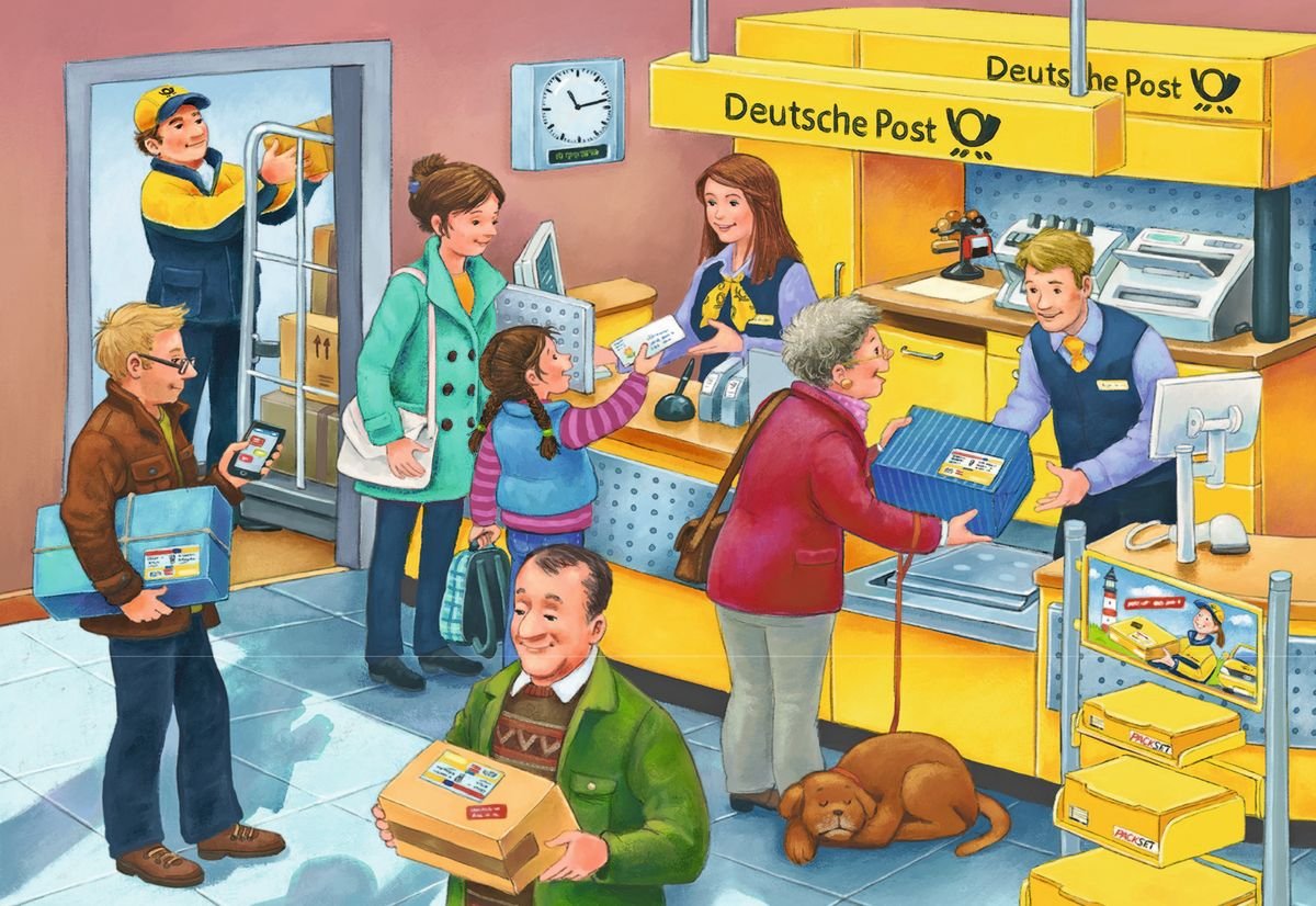 Сюжетные картинки в магазине для детей