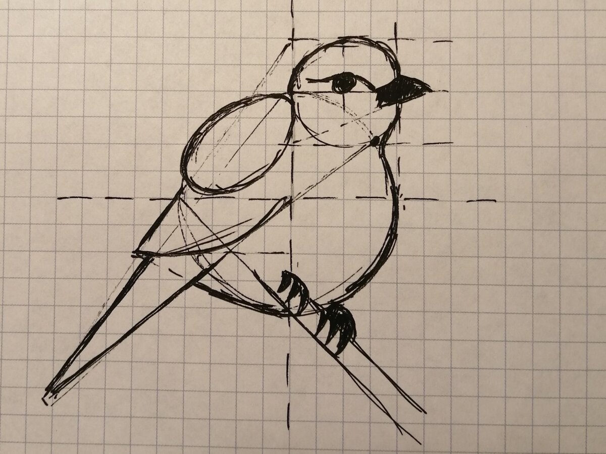 Воробей с ручками