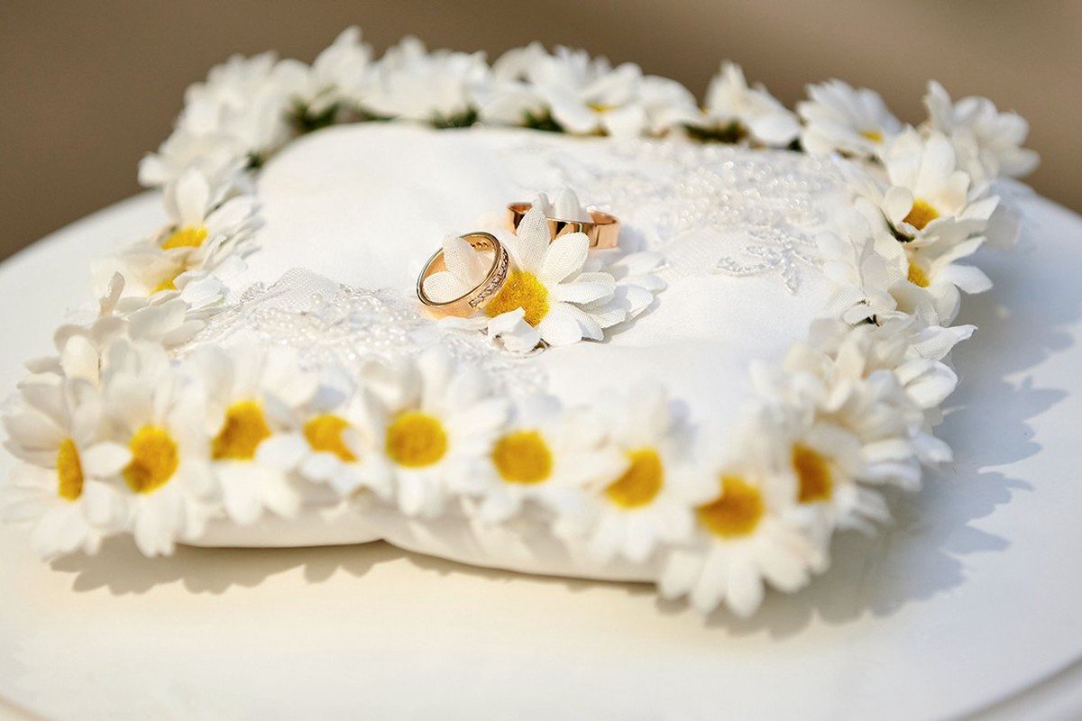 Открытка с днем ромашковой свадьбы
