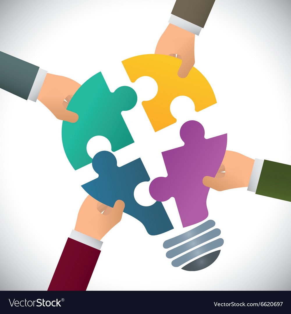 Руки с пазлами