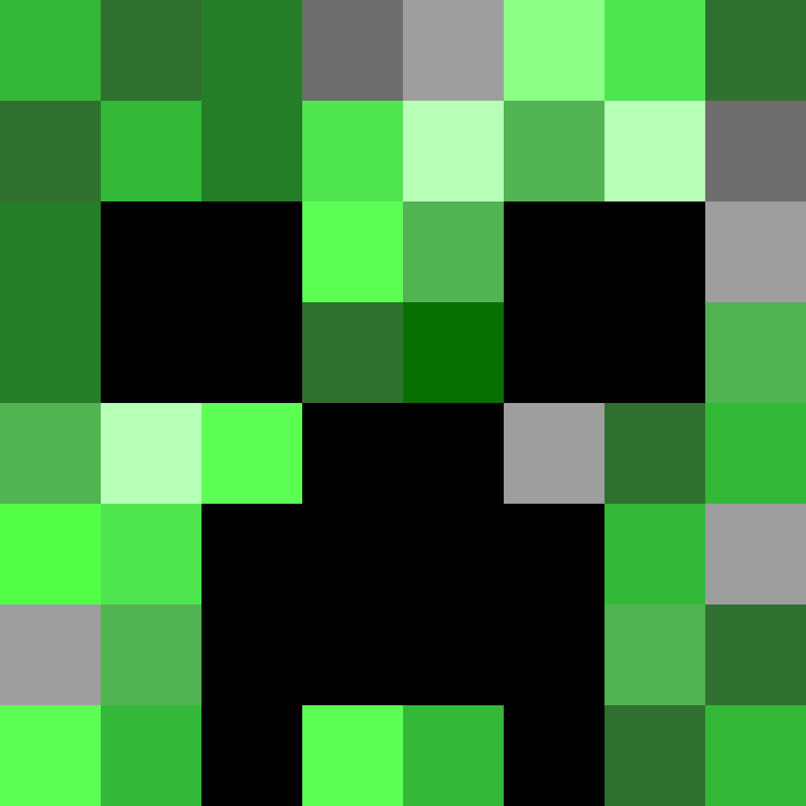 КРИПЕР на черном фоне