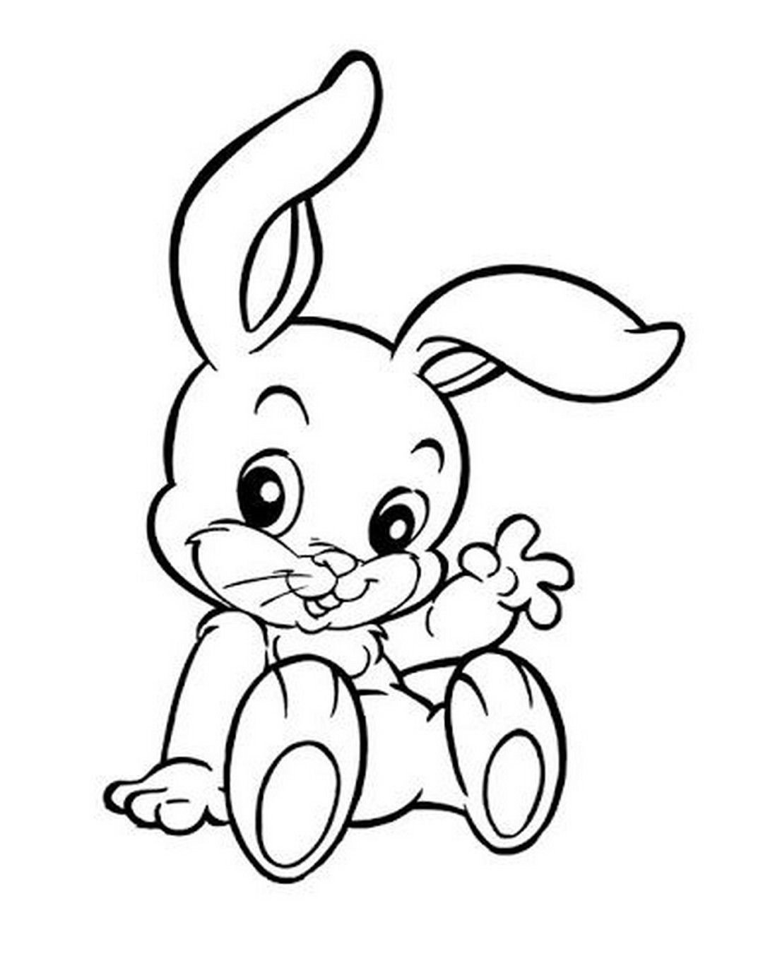 Новогодний зайчик раскраска