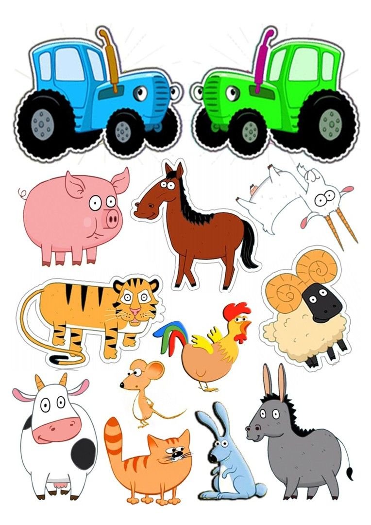 Коврик-пазл «синий трактор», 8 элементов, 31,5х31,5 см