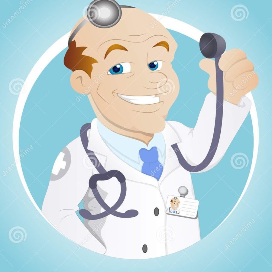 Мультяшный доктор ЛОР