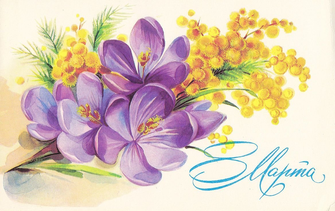 Тюльпаны открытка