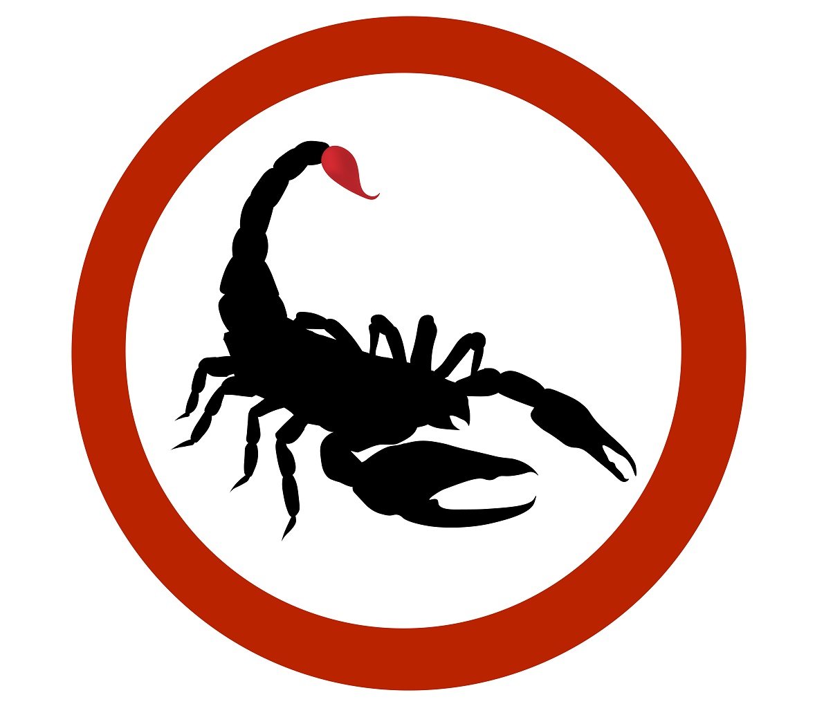 Логотип Скорпион в Красном круге