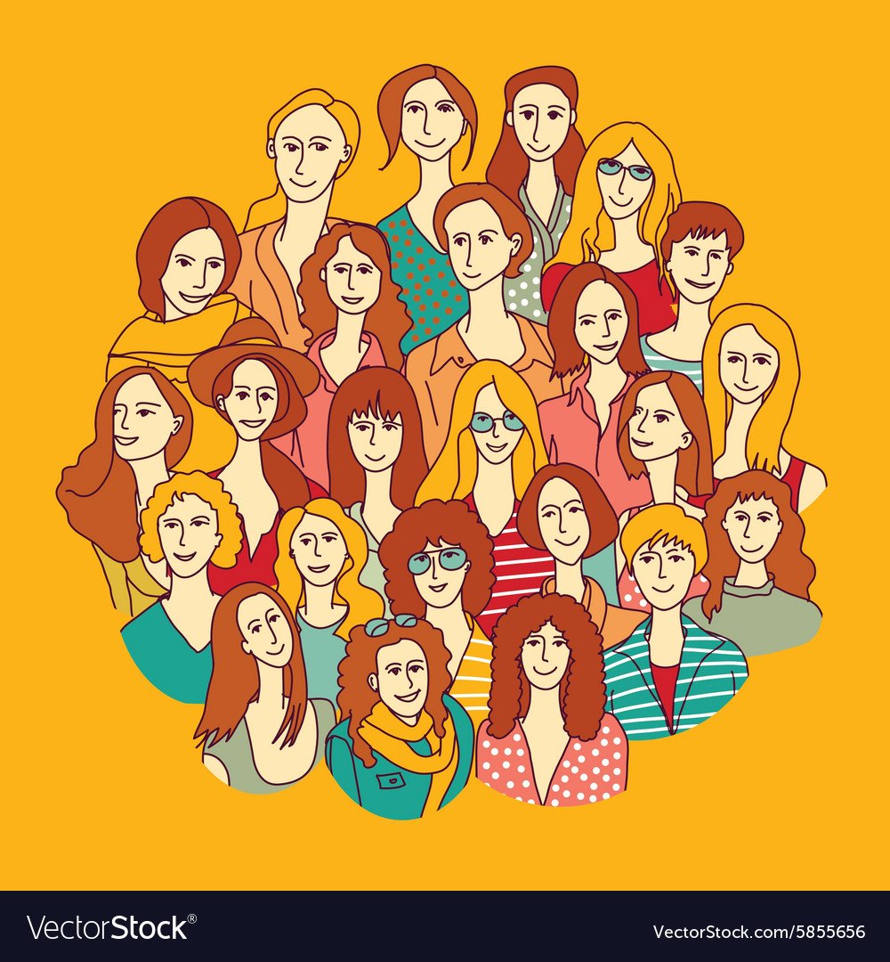 Женский коллектив клипарт