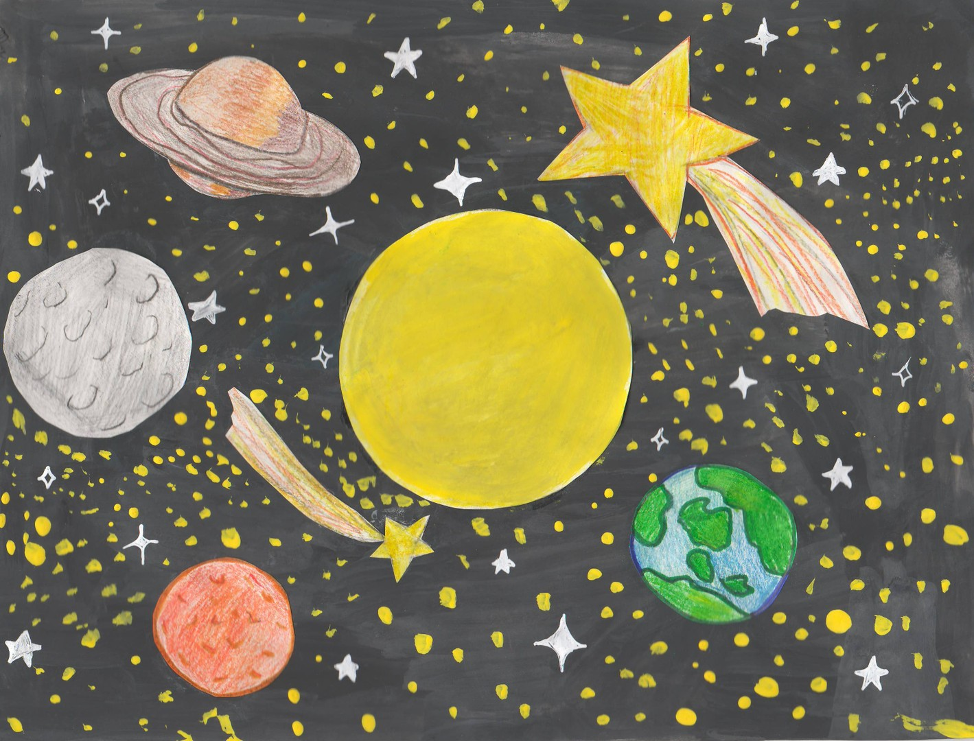 Рисунок планет в космосе. Космос глазами детей. Рисование космос. Рисунок на тему космос. Рисование для детей космос.
