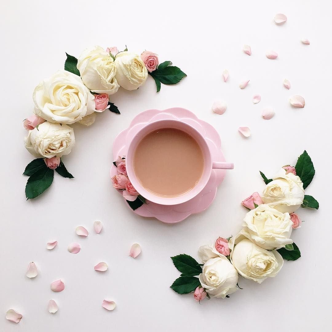 Доброе утро кофе и цветы гламурные
