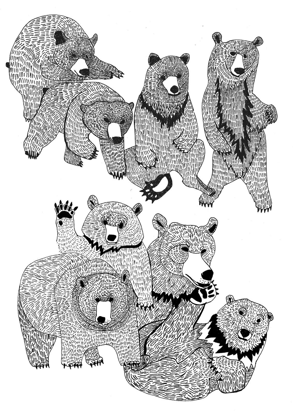 Медведь рисунок