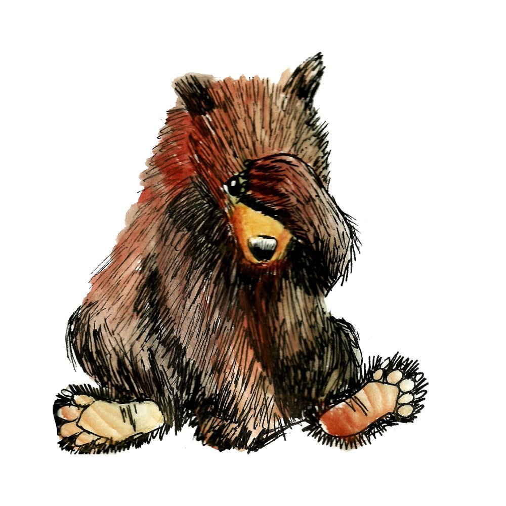 Постер медведь в скандинавском стиле