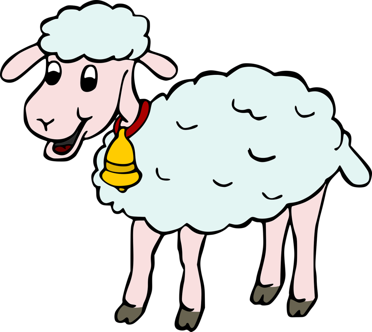 Овца с цветами