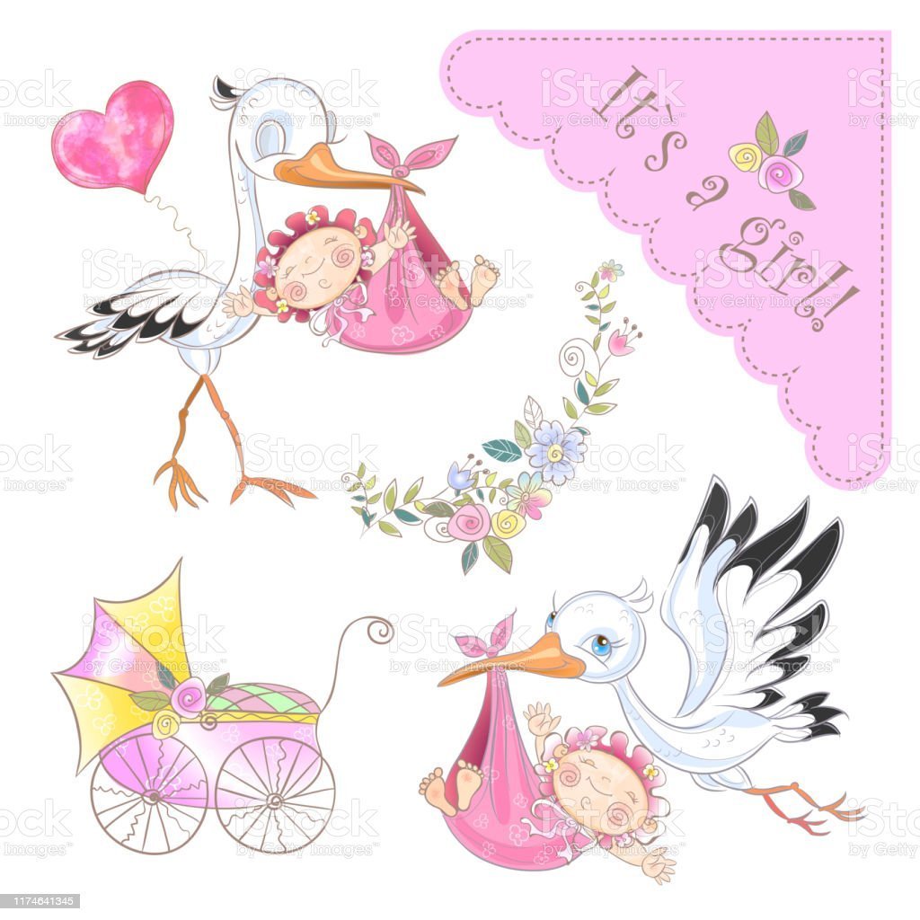 Аист с малышом