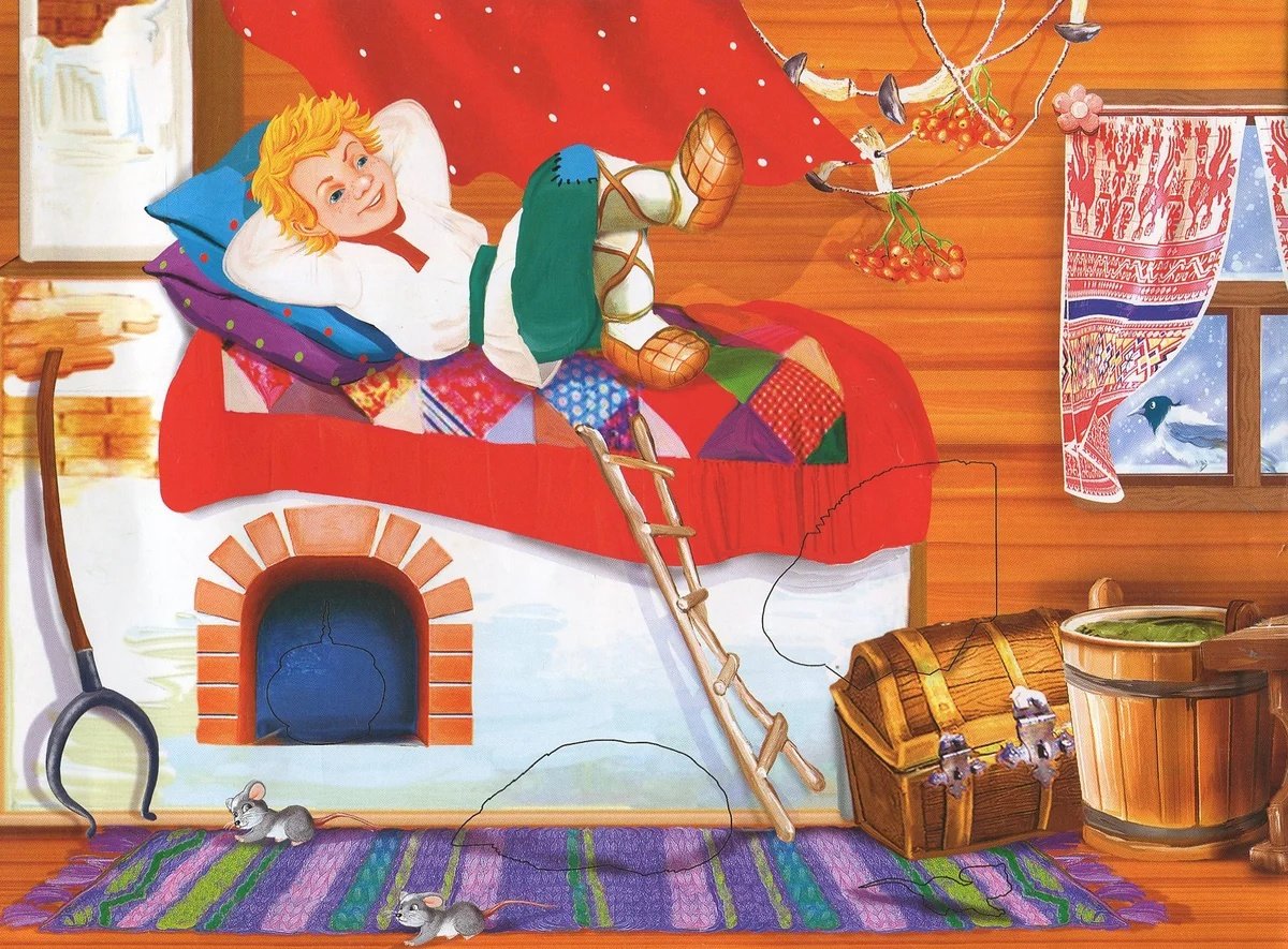 Емеля на печи картина