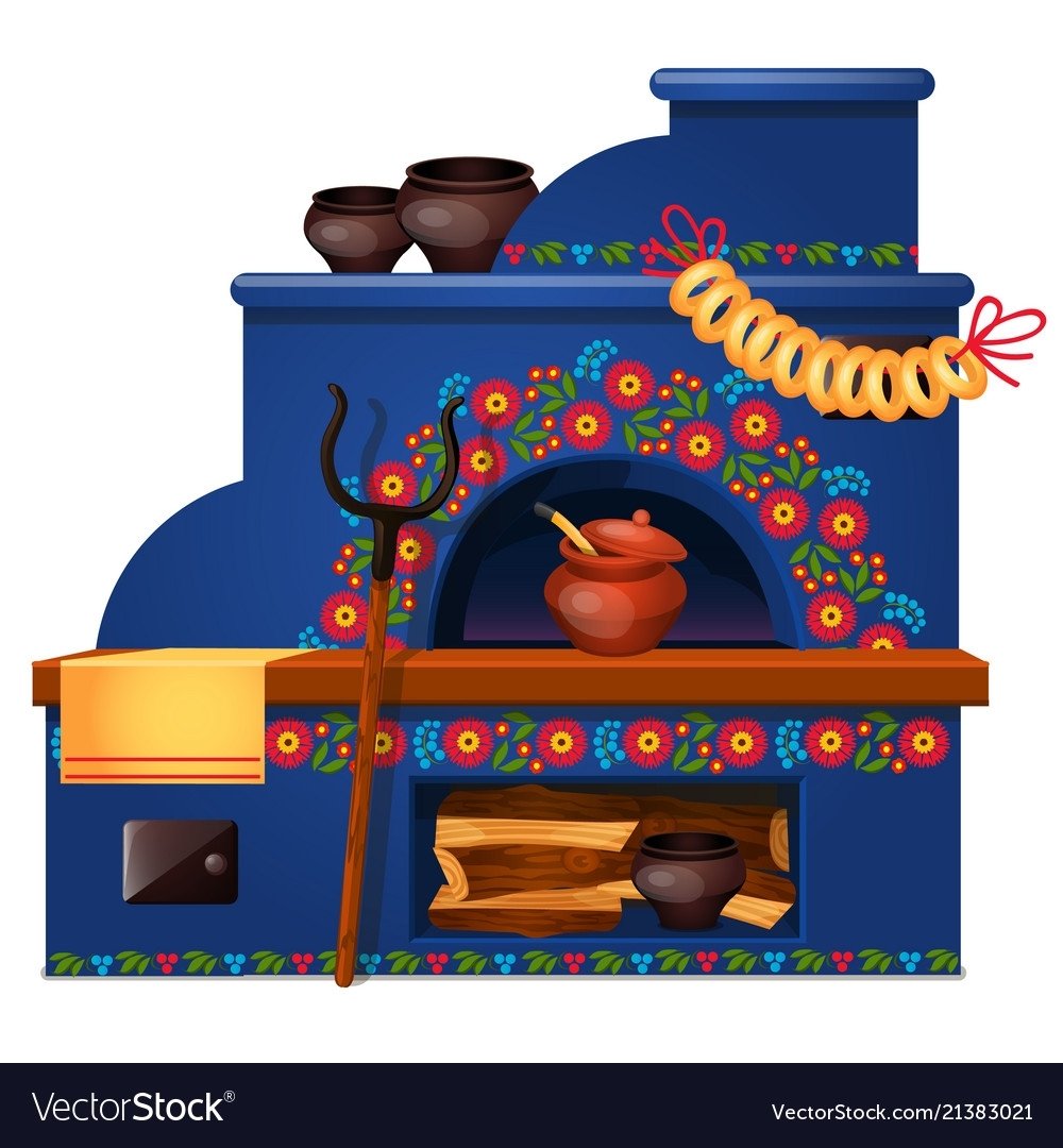 Печка Сказочная на прозрачном фоне