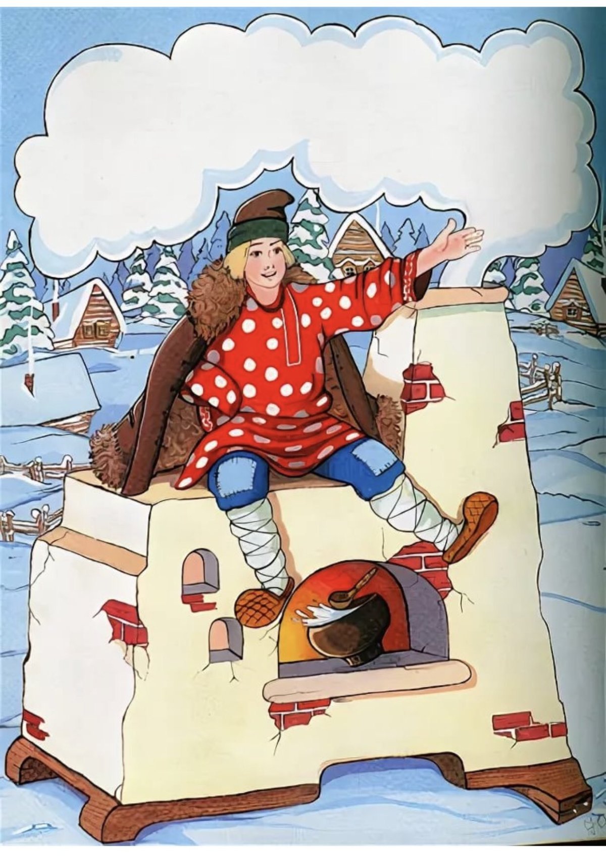 Наклейка русская печь