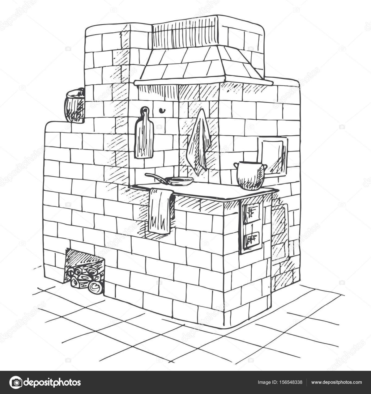 Емеля лежит на печи